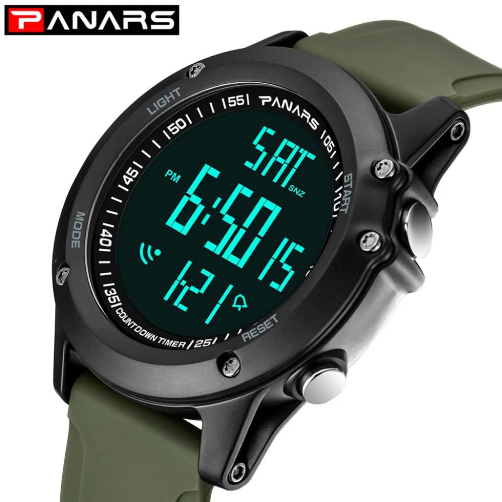 

PANARS Men Sport Watch Waterproof Digital LED S Male Shock Military Electronic Army Wristwatch relogio masculino montre homme *A
