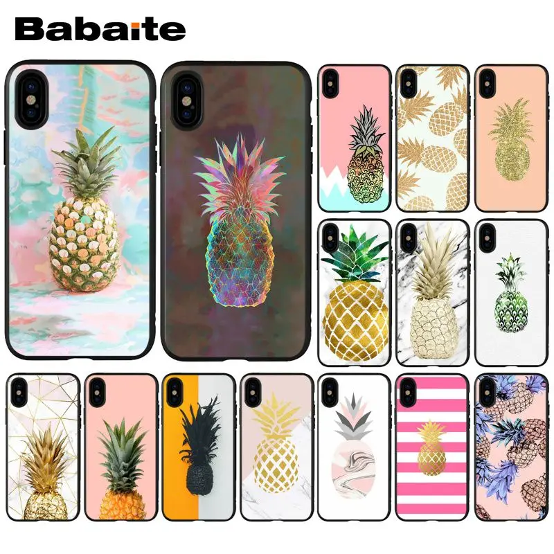 

Babaite Marble Pineapple DIY Luxury High-end Protector Case for iPhone X XS MAX 6 6s 7 7plus 8 8Plus 5 5S SE XR