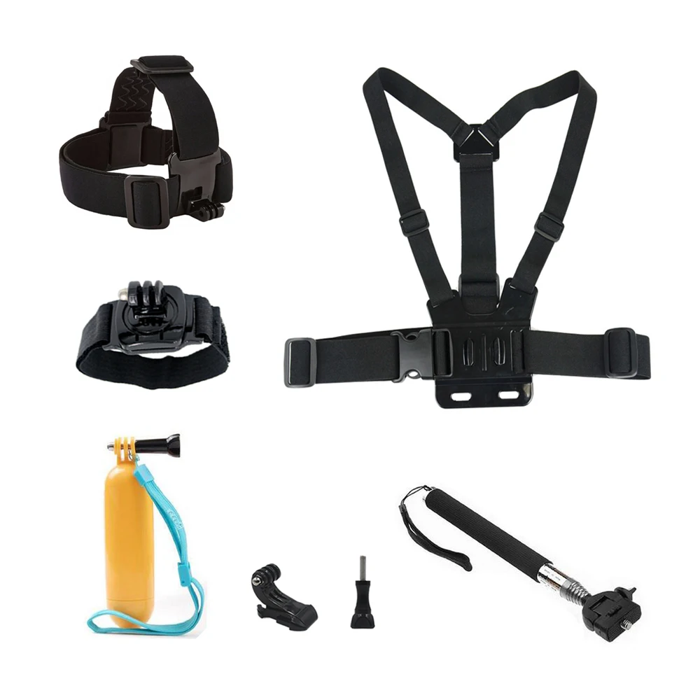 

Action Camera Accessories kits Bundles Mount Floating Grip Head Strap Chest Belt wrist strap for Gopro SJCAM yi camera
