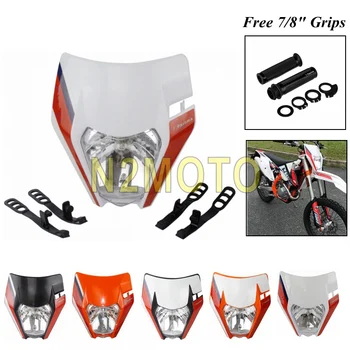 

Motorcycle MX Enduro Emark Headlamp Sticker Headlight Mask For KTM 150 200 250 300 350 400 450 XC XCW XCF XCFW EXC Six Days EXCF