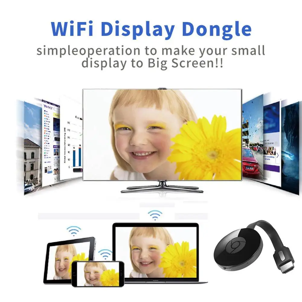 Горячее предложение! ТВ палка для Netflix YouTube хромированный литой Android tv Miracast chromecast