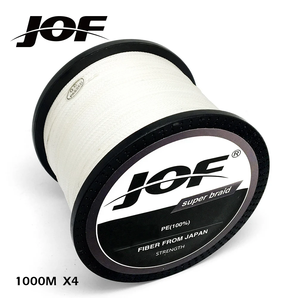

JOF PE Braided Fishing Line Multifilament White Fishing Cord Strong 4 Strands 100M 150M 300M 500M 1000M Fishing Line