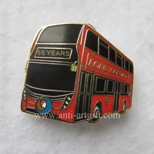 Мягкие эмалированные значки с отворотом двойные значки автобуса позолоченная брошь красного цвета для компании gifts ires подарки высокого качества OEM/ODM