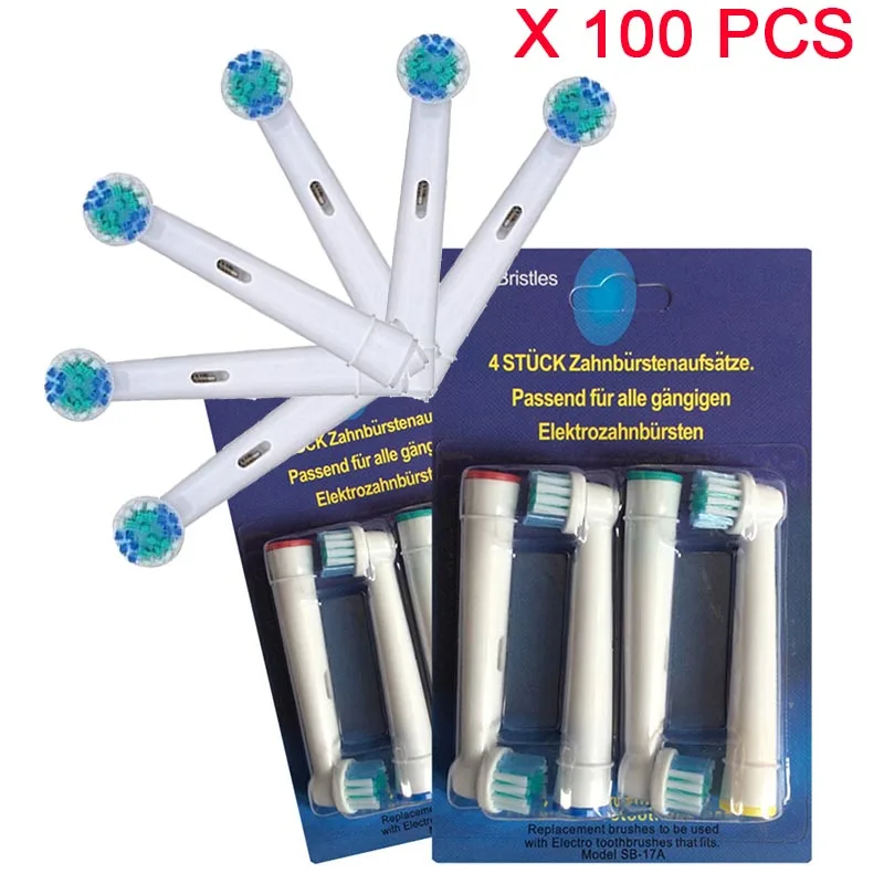 

Replacement Toothbrush Heads Compatible with Oral B Braun Soft Bristles Dual Precision Clean (100 PCS)