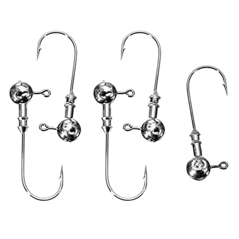 5Pcs Fishing Hooks Metal Lead Head Jig Fishing Lures Heads Solid Parts