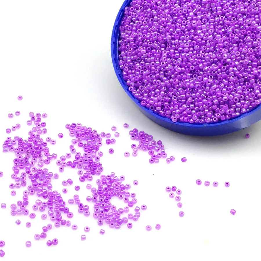 16g 1000pcs 2mm Ab Dark Purple Colorful Round Opaque Loose Spacer Bead