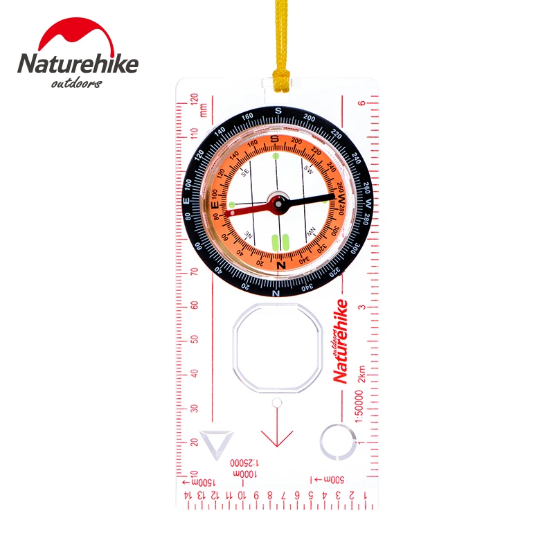 Точечный NH15A001-F открытый навигации инструменты ручной компас с уровень освещенности пеший Туризм путешествие золотистый компас
