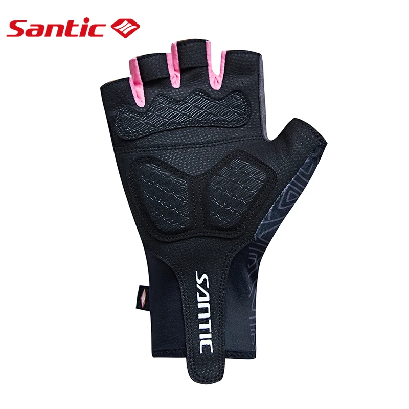 Женские короткие перчатки Santic велосипедные с защитой от солнца без пальцев для