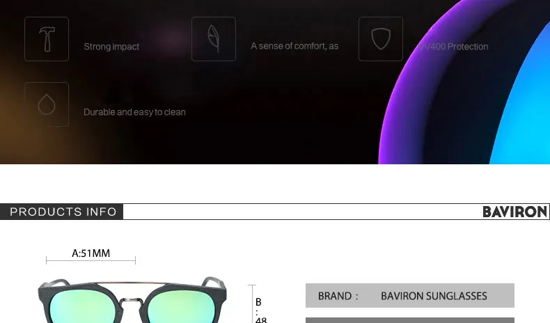 BAVIRON, новые деревянные солнцезащитные очки, ретро тренд, пластина, солнцезащитные очки, металлическая Anti-UV400, поляризационное покрытие, деревянные солнцезащитные очки, очки 09