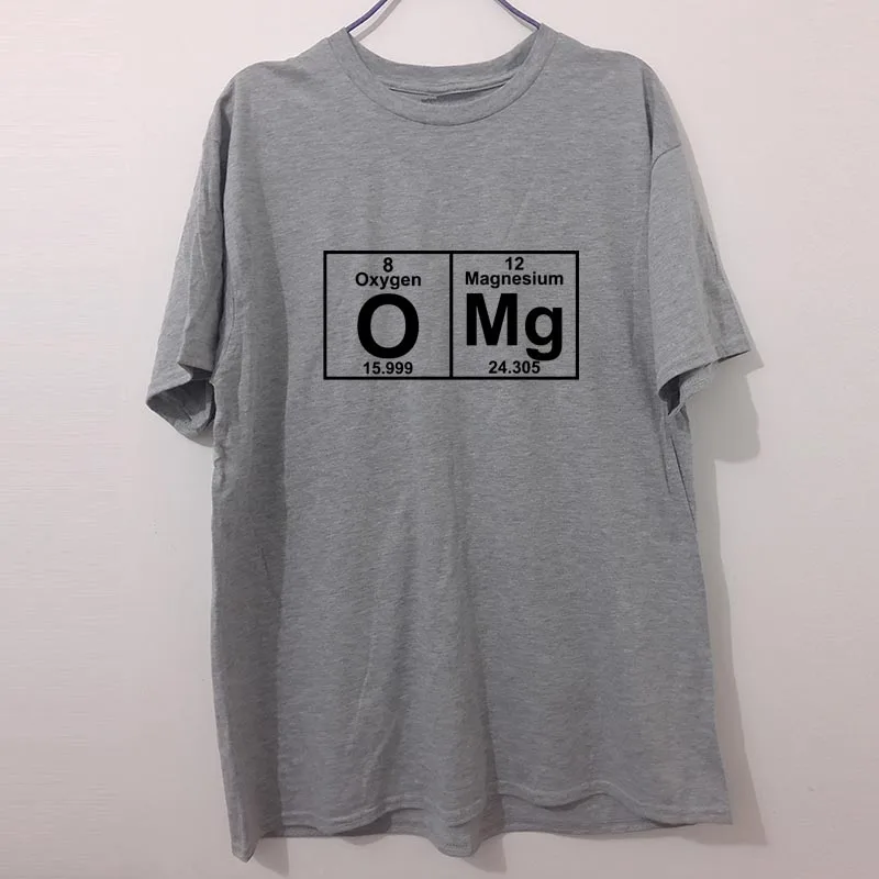 

Omg Periodic Table Cute Science Parody Nerd Geek FUNNY Men T Shirt Tshirt Fashion New O Neck Cotton T-shirt Tee Camisetas