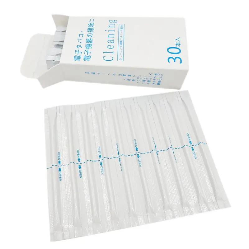 

1 Box 30 Pcs Alcohol Swab Swabs Clean Tool Double Head Cotton Cleaning Stick For IQOS 2.4 PLUS LIL/LTN/HEETS/GLO Heater