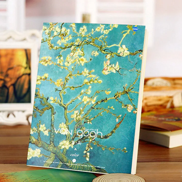 Von Gogh книга для рисования красивая книга для эскизов большой размер бумага для рисования А4 бумага для рисования классические граффити для детей школьные канцелярские принадлежности