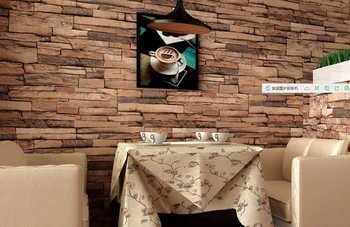 

chinese Wood Blocks Effect Brown and dark gary wood Brick 10M roll Vinyl Wallpaper Roll Living Room Background Wall Decor Art Wa