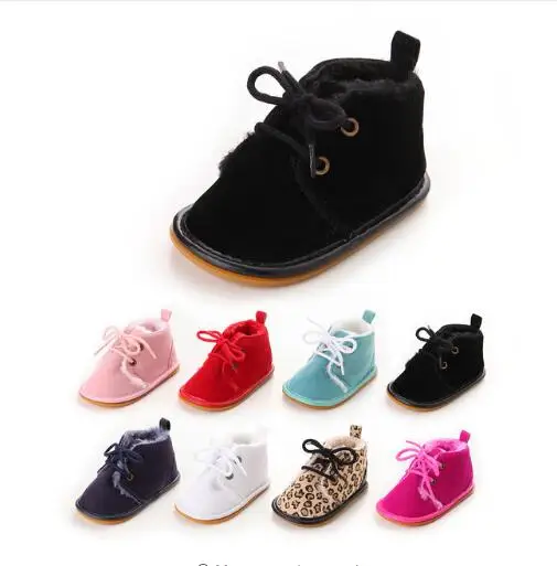 

New Fashion Classic Casual Winter Super Keep Warn Solid Newborn Baby Girls Kids First Walkes Soft Rubber Soled Outdoor Shoes