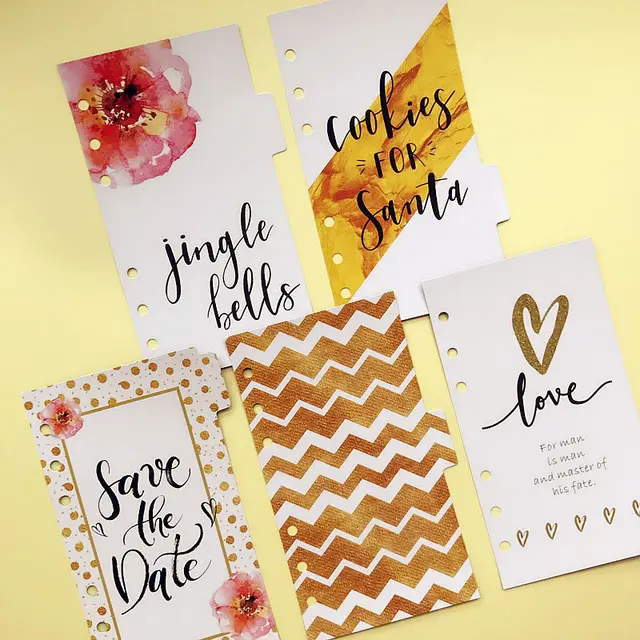 A6 Original Classic Spiral Notebook Divider Cute Fine Organizer Planner