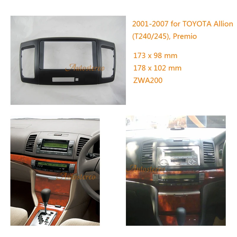 Автостерео Радио панель для Toyota Allion Премиум 2001-2007 стерео тире Facia FrameTrim установочный комплект 2 DIN