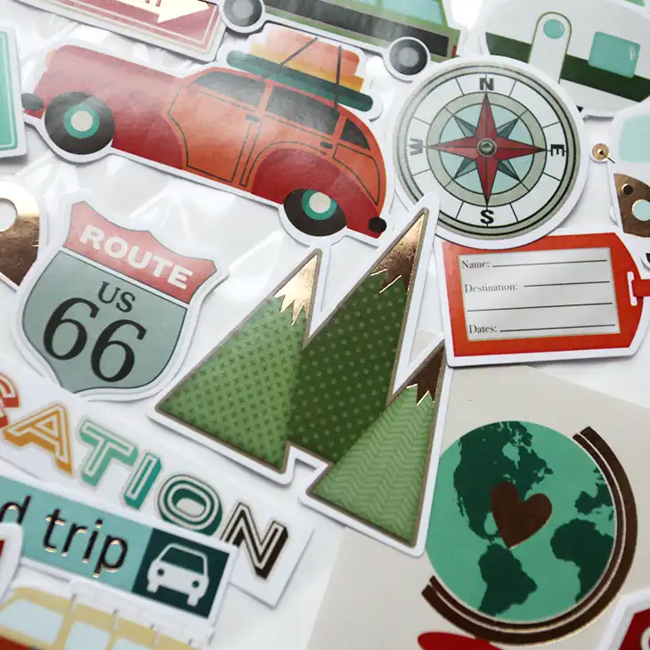 Travel Paper Stickers For Scrapbooking Happy Planner Card Journal Making 65pcs