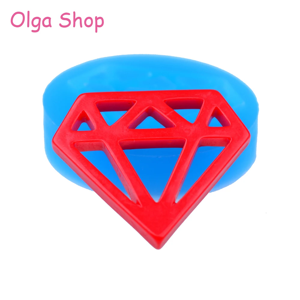 

PYL539 37.1mm Diamond Silicone Mold - Jewel Mold Handmade DIY, Fondant, Sugarcraft, Dollhouse, Candy Making, Resin Clay Molds
