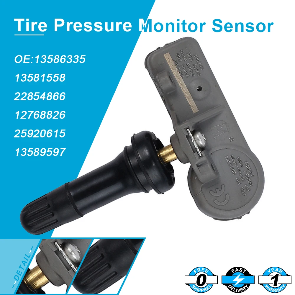

1 Pcs NEW OEM TPMS Tire Pressure Monitoring Sensors For Chevy GMC 13581558
