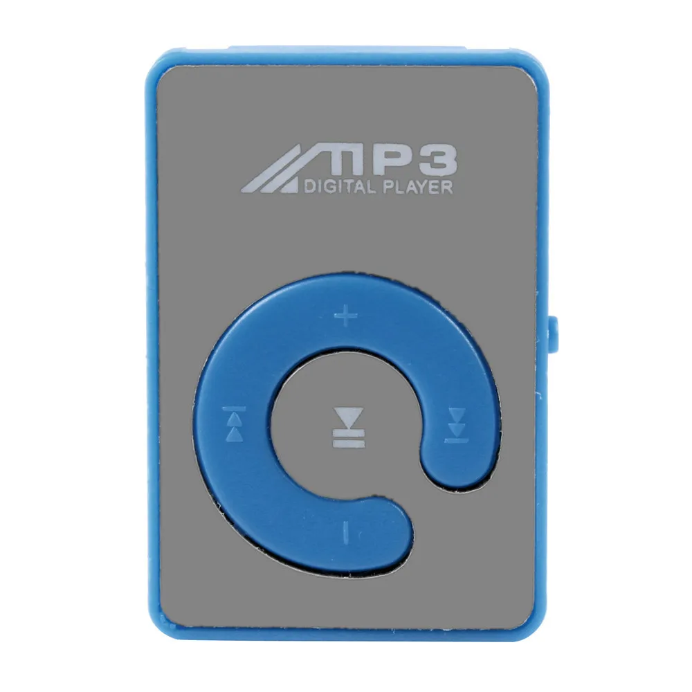 HIPERDEAL мини зеркальный зажим MP3 плеер музыкальный медиа портативный mp3 плеер USB Поддержка Micro SD TF карта Walkman Lettore D30 Jan8 - Цвет: Синий