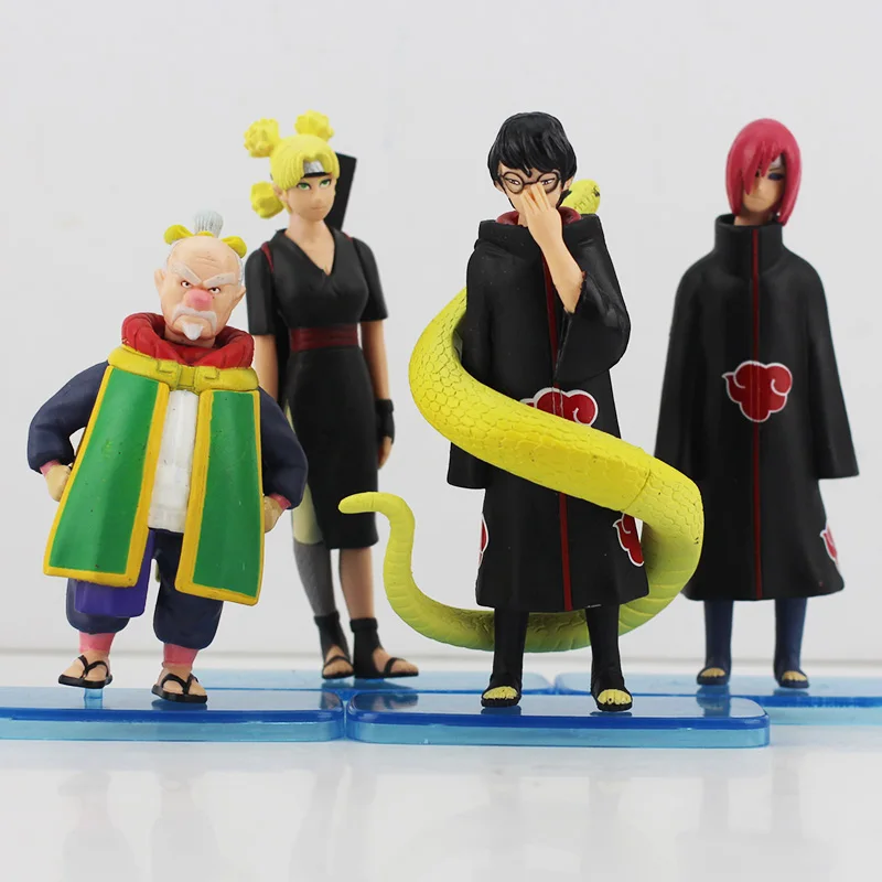 

4Pcs/Set Anime Naruto Figures Naruto Uzumaki Nagato Temari PVC Action Figure Toys Model Dolls Battle Of Top 12cm Approx