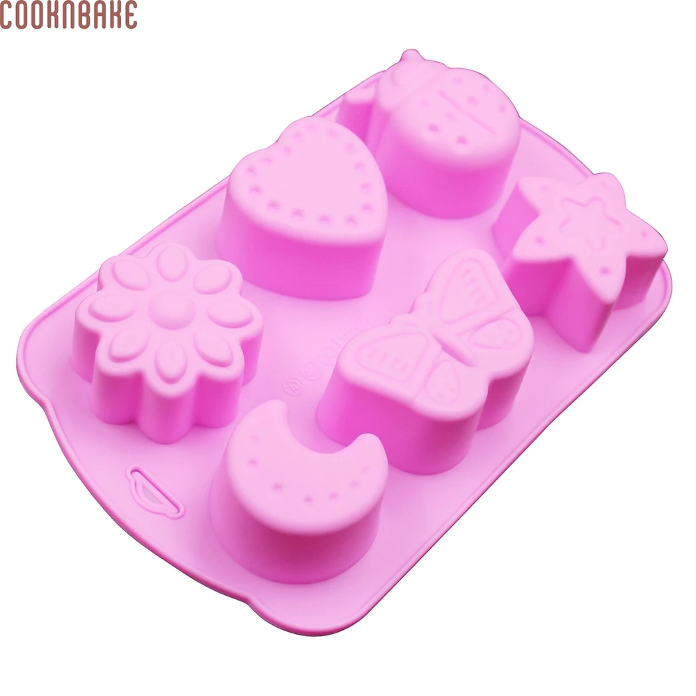 COOKNBAKE сделай сам 6 ячеек силиконовая форма для торта шоколада кубика льда желе с