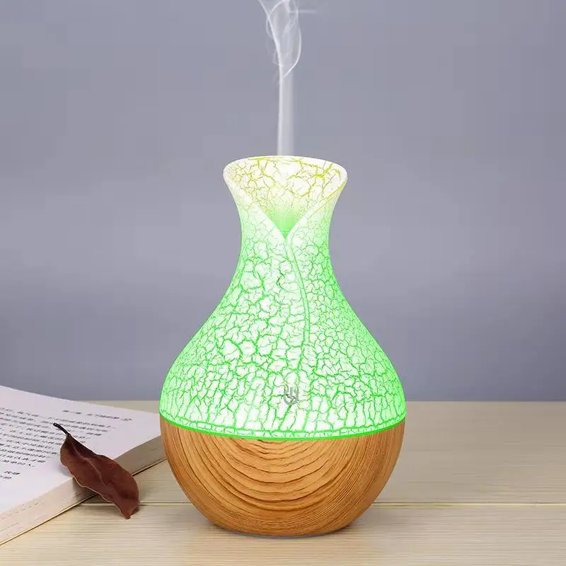 

Eletric Wood GrainUltrasonic Essential Oil Diffuser Cool Moisture Aroma Humidifier Electric Air Freshener with 7 Color Changing