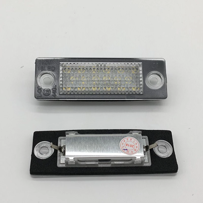 2 шт. 18SMD светодиодный задний номерной знак светильник для VW Jetta Touran/Passat B6 5D для Skoda Superb 1 3U B5 автомобильный Стайлинг