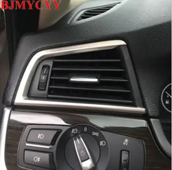 

BJMYCYY 2PCS/SET Auto instrument desk on both sides of the outlet ABS decorative box for BMW f10 5 series 2011-17