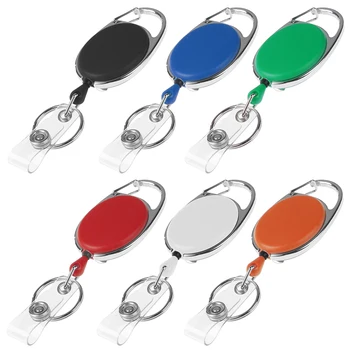 

1/2PC Unisex Retractable Reel Pull Keychain ID Badge Lanyard Name Tag Key Card Holder Belt Clip Durable Key Ring Bag Chain Clip