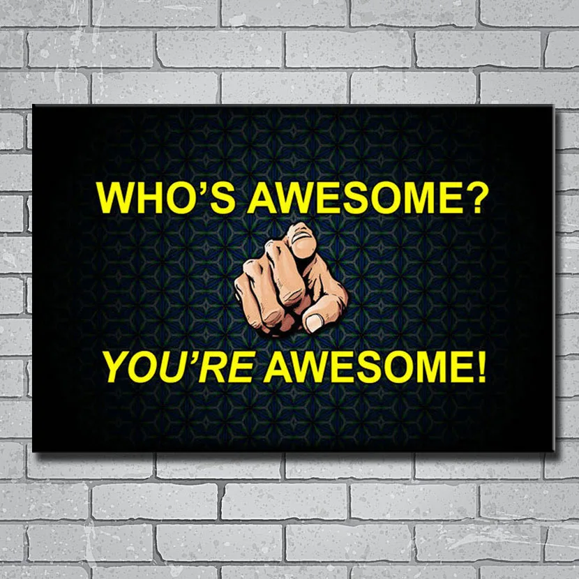 Y146 You Are Awesome Motivational Inspirational Quotes 14x21 24x36