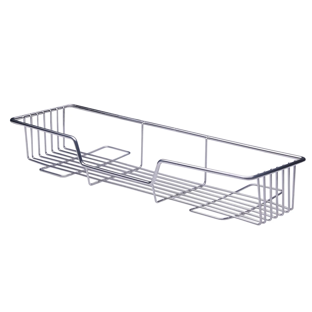 

Holder Bathroom Wall-mounted Multifunctional Rack Stainless Steel Hanging Home Organizer Practical Storage Basket