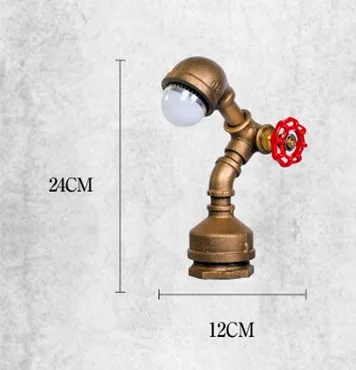 Водопроводная Винтажная настольная лампа В индустриальном стиле для спальни в Америке кантри Лофт настольные лампы, Абажуры для светильников Luminairas De Mesa
