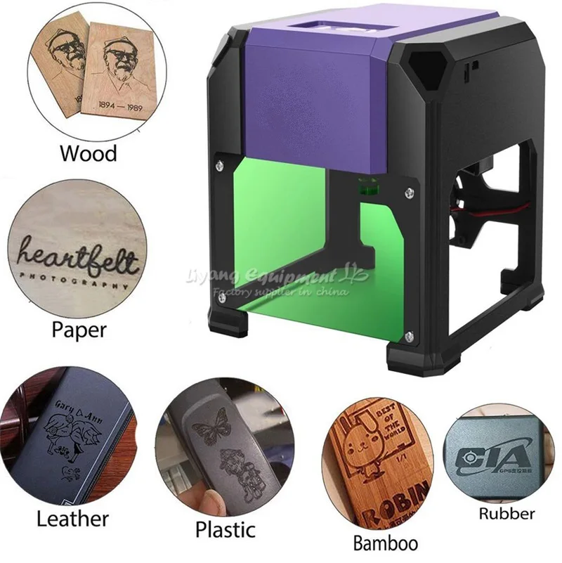 

1000mw 1500mW 1.5W USB Desktop Laser Engraver Machine DIY Logo Mark Printer Cutter CNC Carving Machine 80x80mm Engraving Range