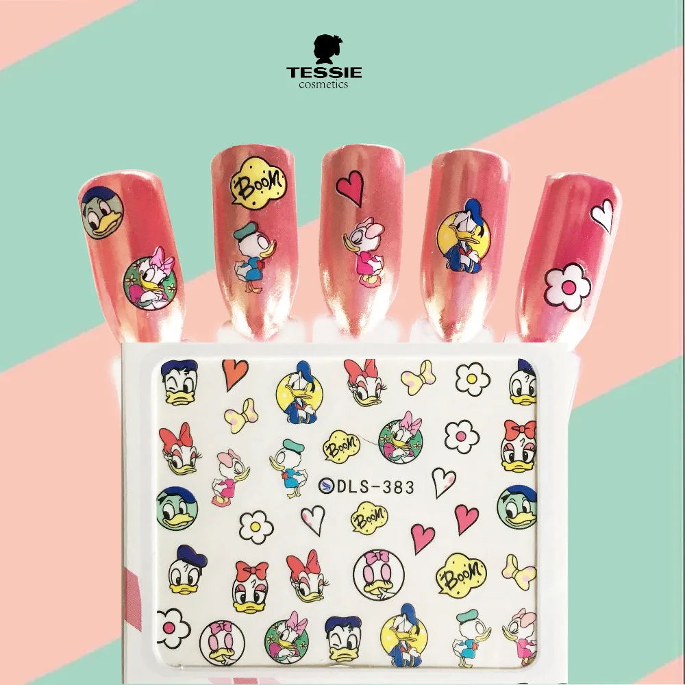 Tessie shop Donald Duck Decals Nail Stickers Cartoon Nail Transfer