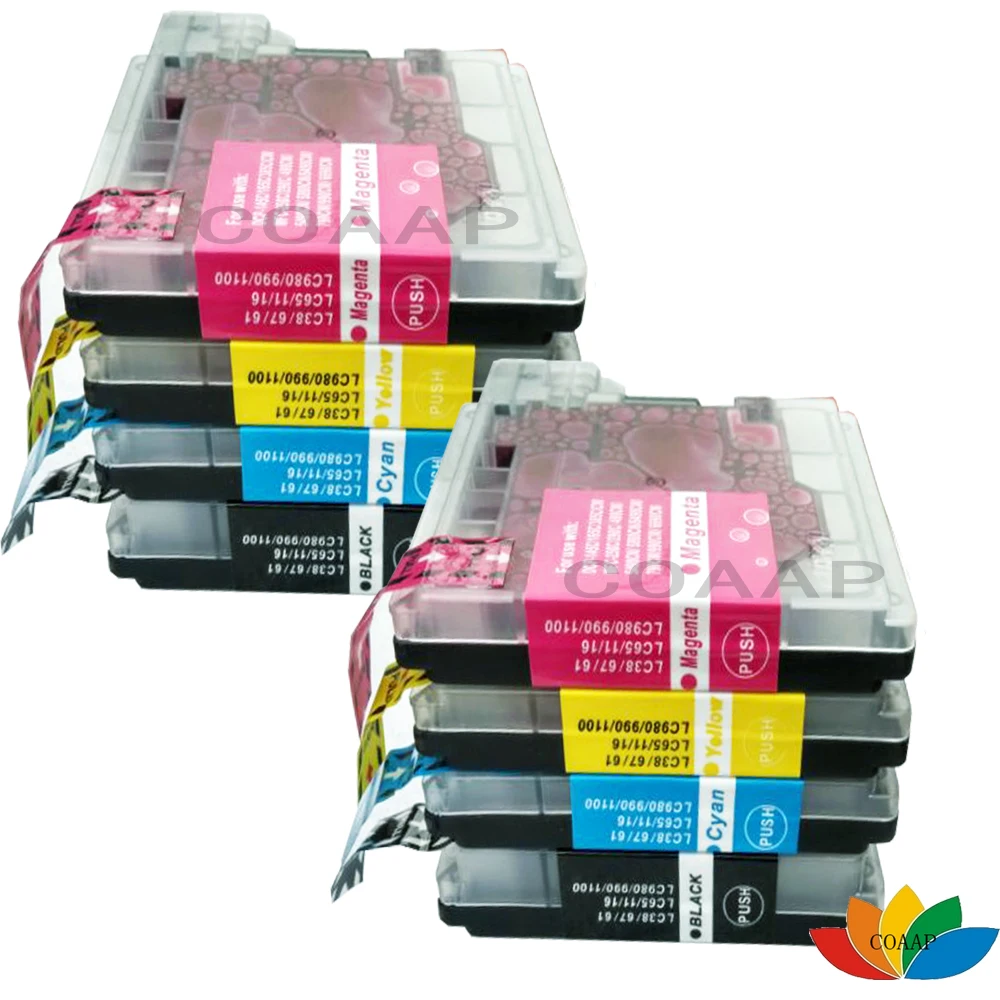 

8x Compatible Brother LC11 LC16 LC39 LC38 LC61 LC65 LC67 LC980 LC990 LC1100 ink cartridge for DCP585CW MFC255CW MFC290 MFC290C