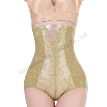 

Black Floral Fat Burning Abdomen High Waist Underwear Women White Slim Fit Briefs Calcinha Body Shapers Control Panties