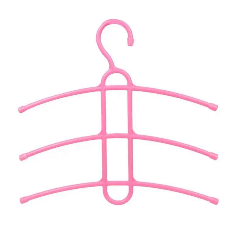 Многофункциональная многослойная вешалка для одежды Тип рыбья кость вешалка для хранения одежды вешалка для полотенец шкаф для одежды - Цвет: Розовый
