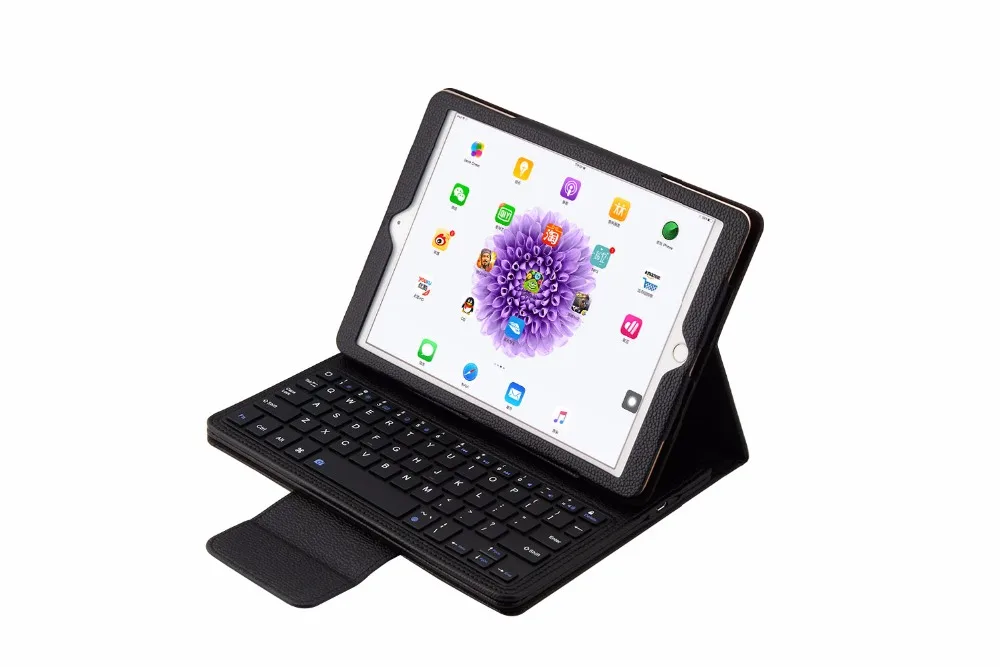 Клавиатура чехол для Apple iPad Air 2, съемная Беспроводной Bluetooth клавиатура Folio кожаный чехол для iPad Air 2 A1566 A1567 Капа