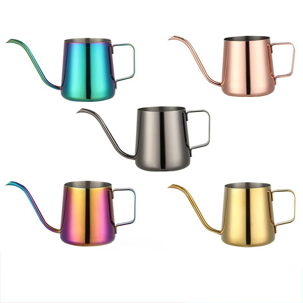 

350ml Stainless Steel Teapot Drip Coffee Pot Long Spout Kettle Cup Home Kitchen Tea Tool gooseneck kettle