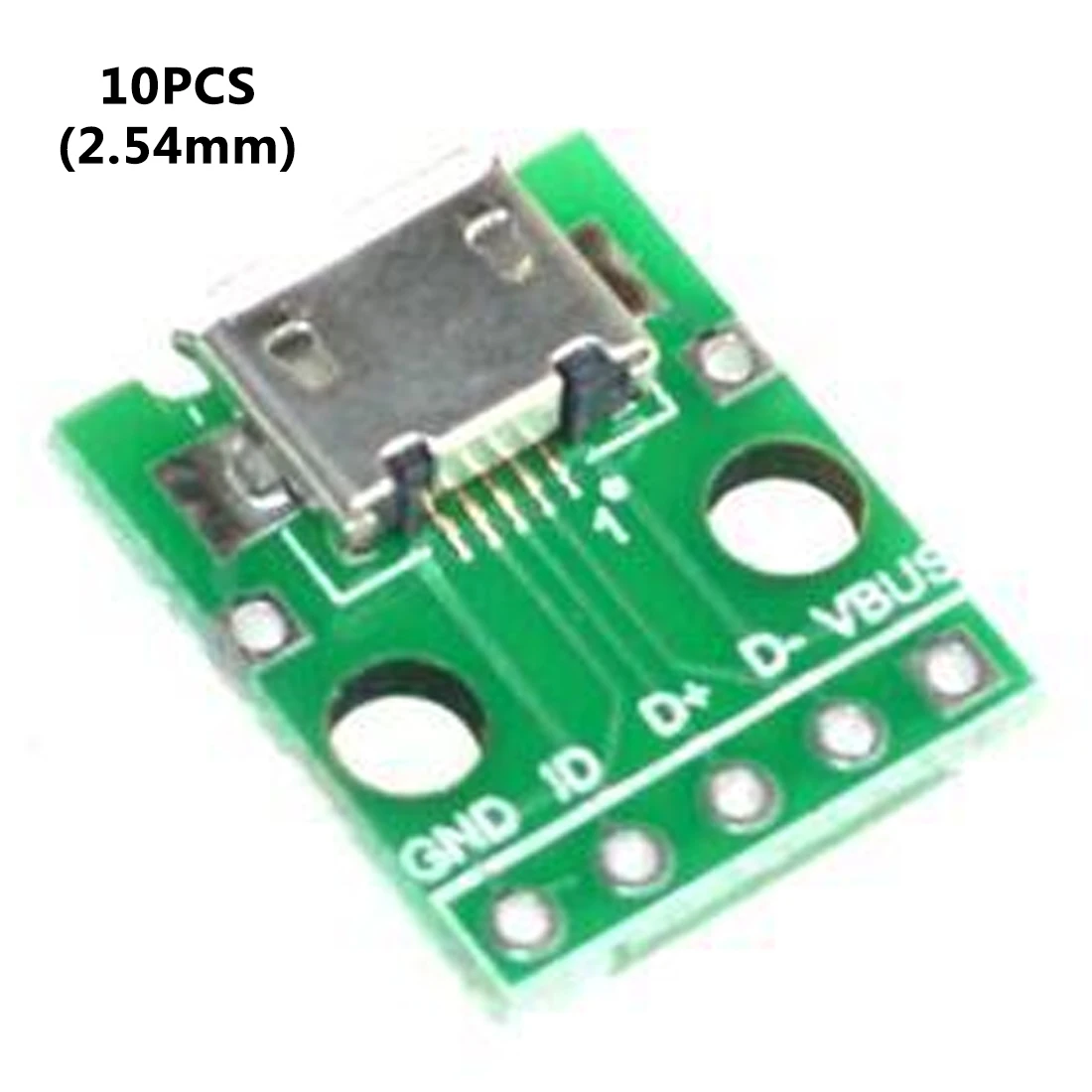 

10pcs/set Micro USB to DIP Adapter 5pin Female Connector B Type PCB Converter