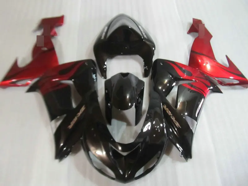 

Custom Fairing Kit for KAWASAKI Ninja ZX10R 06 07 ZX 10R 2006 2007 zx10r 06 07 Red black Motorcycle Fairings set+7gifts KG02