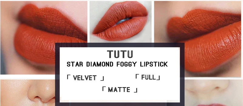 TUTU Velvet Lipsticks Long Lasting Sexy Shimmer Waterproof Nude Lip Stick Moisturizing Stars Matte Lipstick 6 Color Make-up Kit (1)