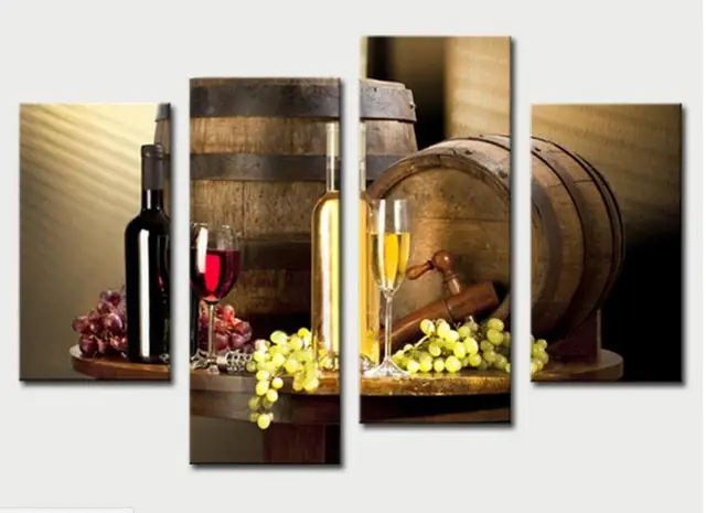 Wine Barrel Wall Decor aliexpress : buy 4 piece wall art painting red grapes wine Wine Barrel Wall Decor aliexpress : buy 4 piece wall art painting red grapes wine