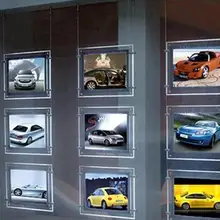 Ультратонкий висит с украшением в виде кристаллов дисплей с лайтбоксом A3 Размер 9 шт./лот