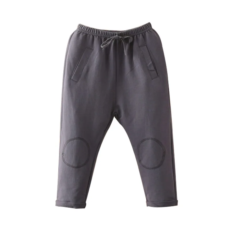 Spring Autumn 2-7 8 9 10 Years Solid Color Cotton Drawstring Child Baby Kids Unisex Sports Long Trousers Pants For Boy Girl