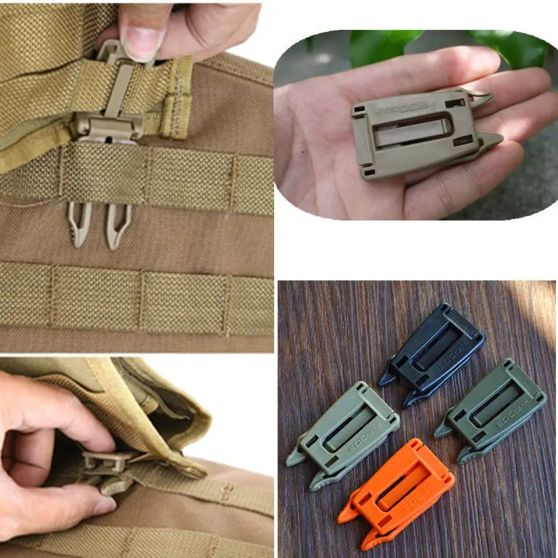 10pcs/lot Molle Strap EDC Backpack Bag bing Connecting Buckle Clip
