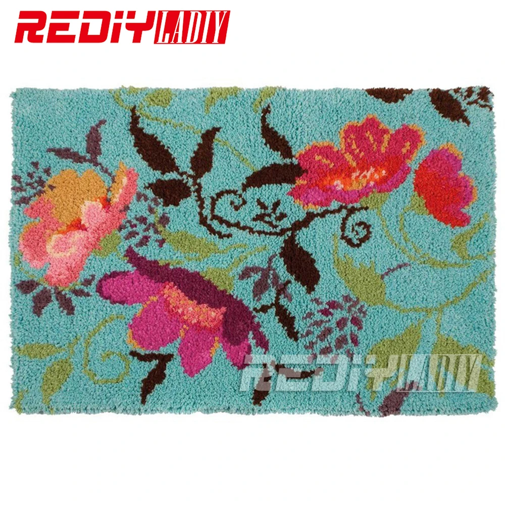 #Special Offers DIY Latch Hook Rug Kits Unfinished Crocheting Tapestry Yarn Needlework Cushion Set for Embroidery Carpet Beautiful Flowers Mat #Special Offers DIY Latch Hook Rug Kits Unfinished Crocheting Tapestry Yarn Needlework Cushion Set for Embroidery Carpet Beautiful Flowers Mat