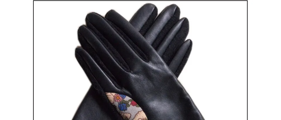 Зимние Утепленные шерстяные женские варежки с принтом Golves, модные перчатки из искусственной и шерстяной кожи с полными пальцами, сексуальные вязаные женские перчатки кофейного цвета