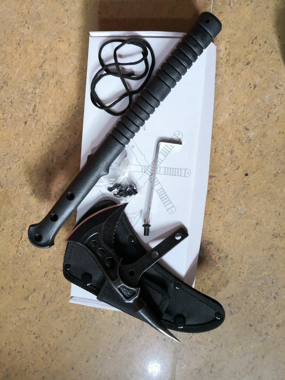 Günstig FBIQQ Taktischen Axt Tomahawk Armee Outdoor Jagd Camping Überleben Machete Achsen Hand Werkzeuge Feuer Axt Axt Axt Axt Eis Axt